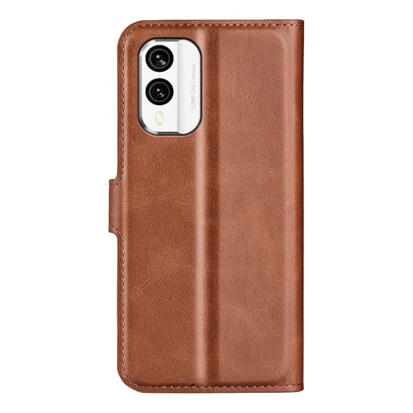 Læretui med Lommebok til Nokia X30 - Lysebrun Brown