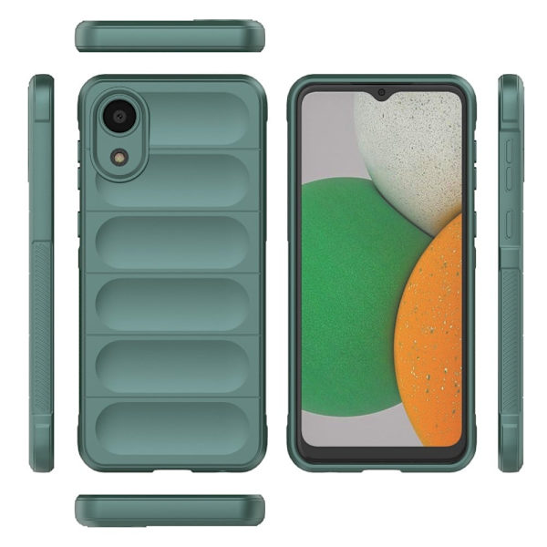 Blødt grebsformet cover til Samsung Galaxy A03 Core - Grøn Green