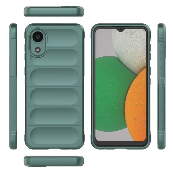 Mjukt greppformat Samsung Galaxy A03 Core skal - Grön Grön
