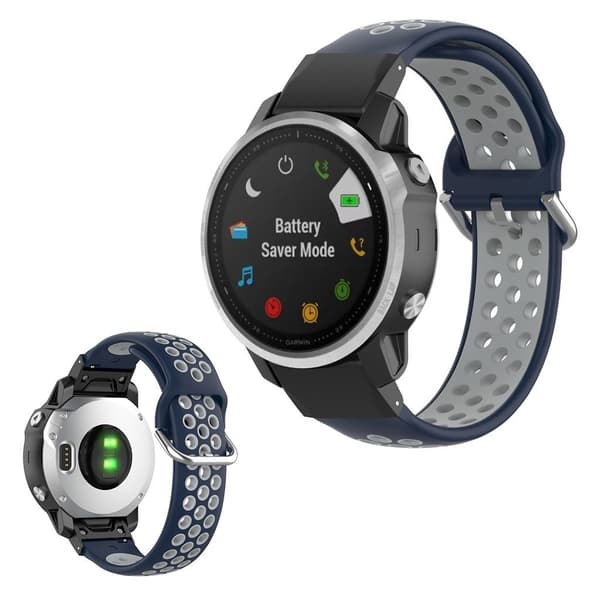 Kellonauha Garmin kellon kaksivärinen kellonauha - Tummansininen / Harmaa Blue