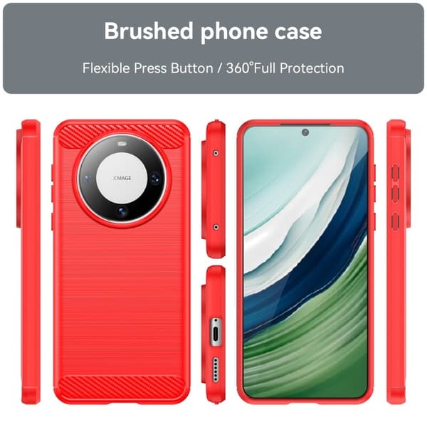Carbon Flex Huawei Mate 60 / Huawei Mate 60 Pro Plus skal - Röd Röd