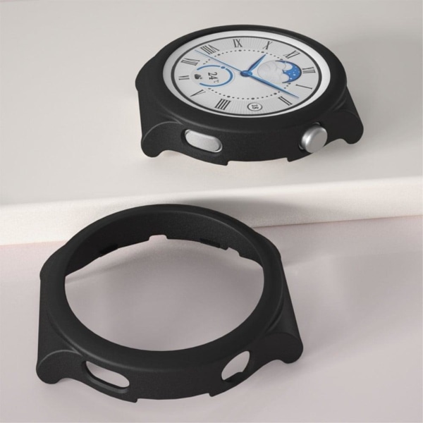 Huawei Watch GT 3 Pro 43mm mat cover med hærdet glas - Sort Black