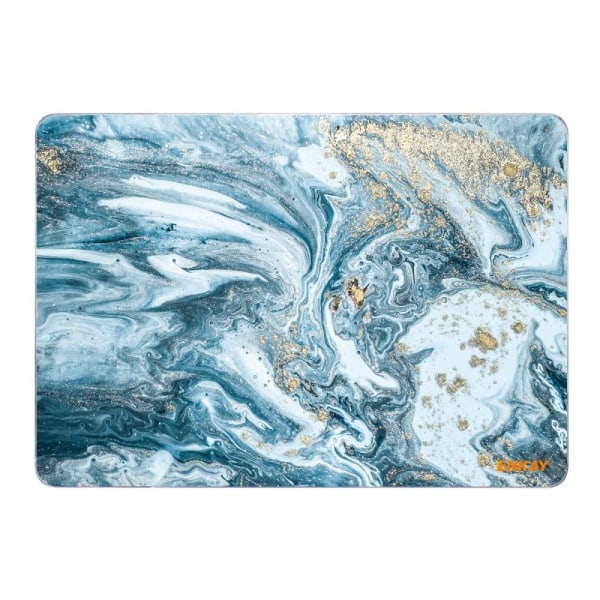 HAT PRINCE MacBook Pro 16 M1 / M1 Max (A2485, 2021) streamer light pattern style cover - Blågrøn Marmor Blue