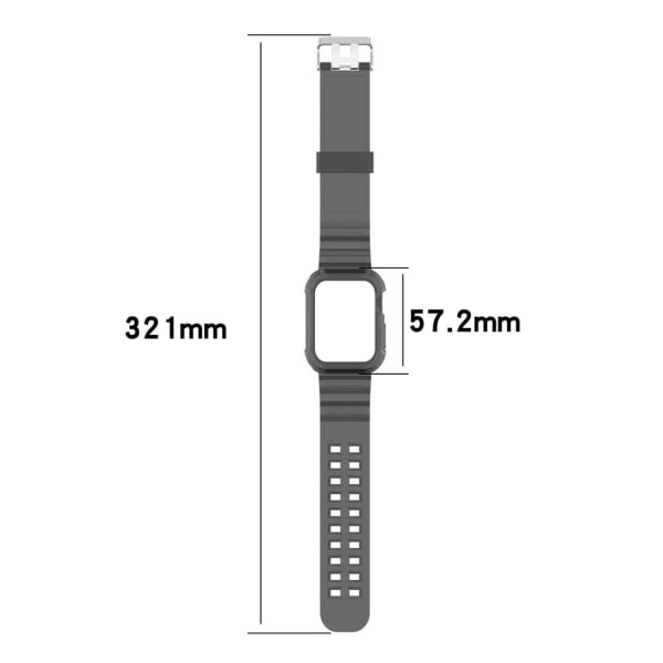 Apple Watch Series 8 (41mm) klar silikoneurrem med cover - Rose Pink