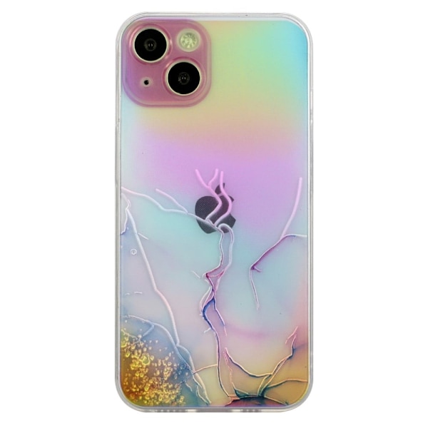 Marmor etui til iPhone 15 Plus - Pink Multicolor