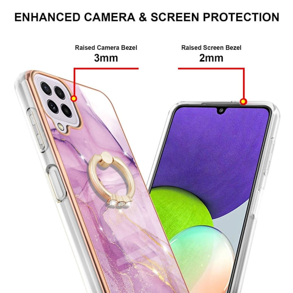 Marmormotiv Samsung Galaxy A22 4G / Samsung Galaxy M32 skal - Rosa Marmor Dis Rosa
