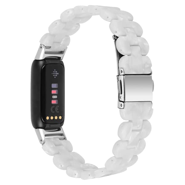 Fitbit Luxe klockarmband i resin - Pärlvit Vit