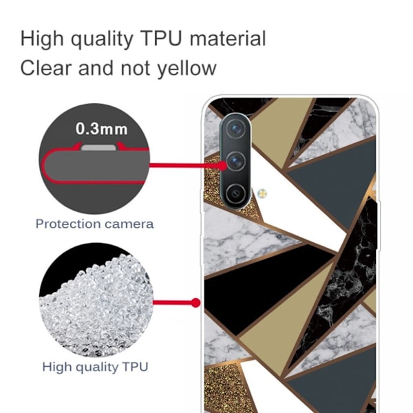 Marmormotiv OnePlus Nord CE 5G skal - Jordiska Marmorfragment multifärg