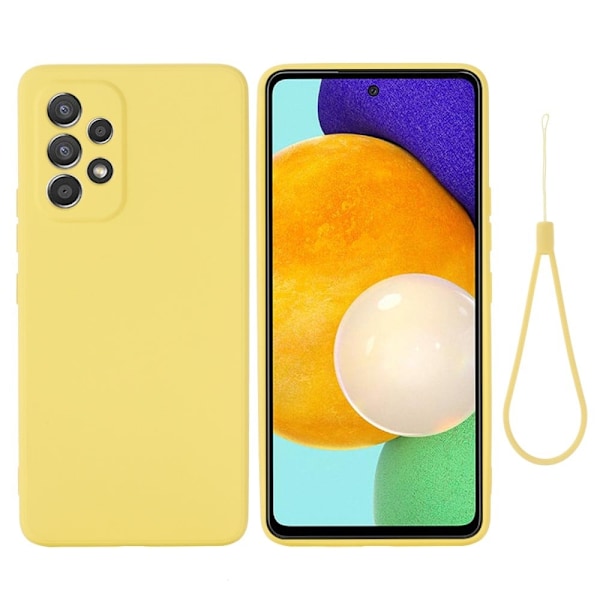 Matt Samsung Galaxy A33 5G skal av flytande silikon - Gul Gul