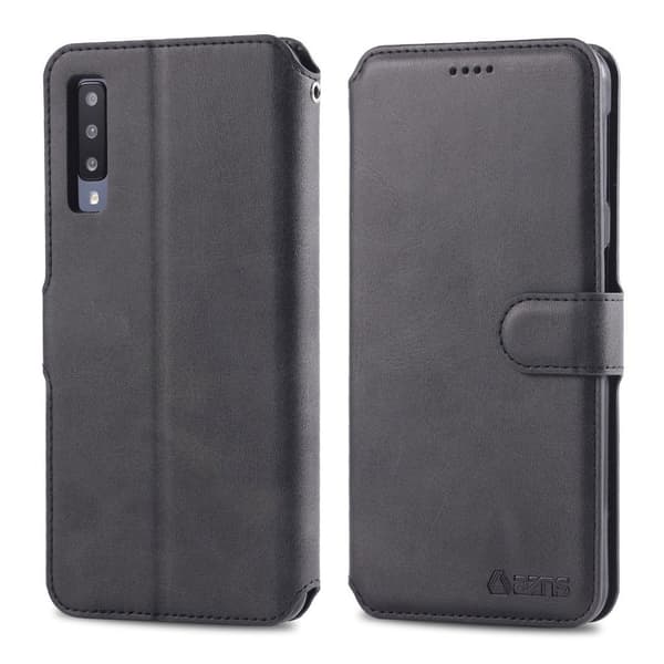Azns Samsung Galaxy A50 Læretui - Svart Black