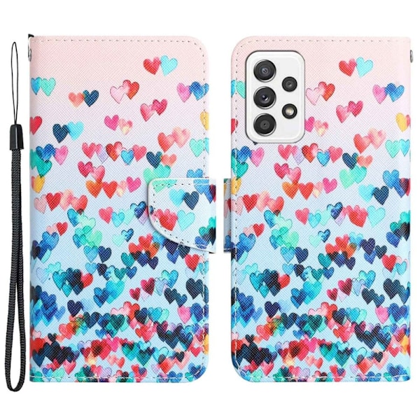 Wonderland Samsung Galaxy A52s 5G / A52 5g / A52 Läppäkotelo - Love Heart Multicolor