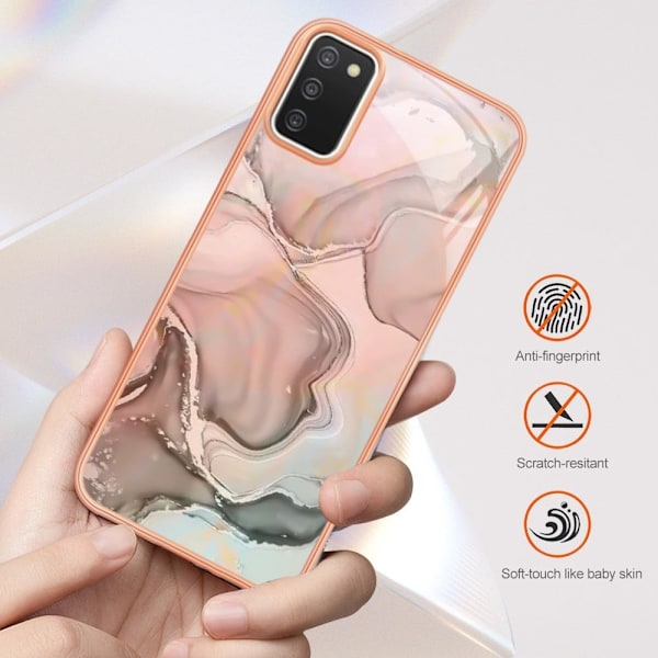 Marble Samsung Galaxy A03s Etui - Blå Blue