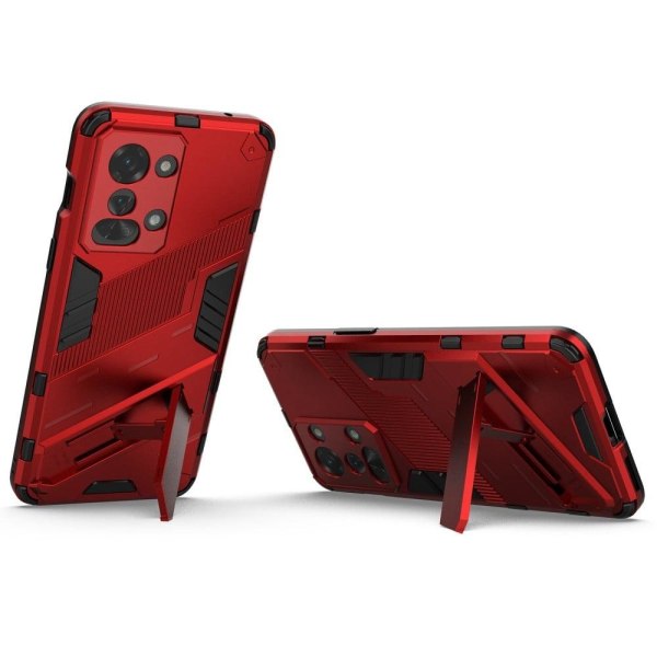 Stødsikker Hybrid Cover med A Moderne Touch til OnePlus Nord 2t - Rød Red