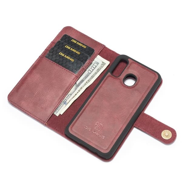 DG.MING Samsung Galaxy A40 2-i-1 Wallet Etui - Rød Red