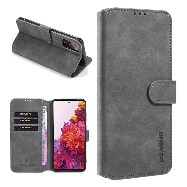 DG.Ming Samsung Galaxy S20 FE Retro Etui - Grå Silver grey