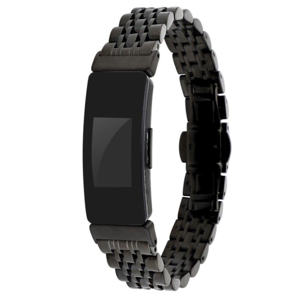 Fitbit Inspire / Inspire HR klockband med metallspänne - Svart Svart