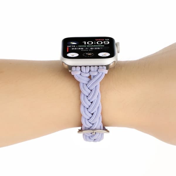 Apple Watch Series 8 (41mm) elastisk fletrem - Lilla Purple