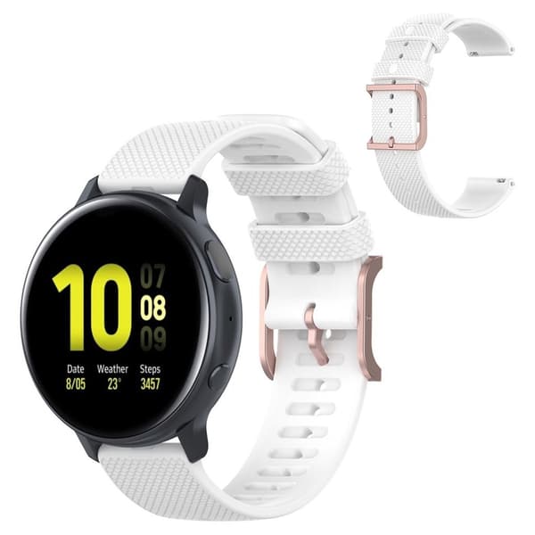 Silikoneurrem til Samsung Galaxy Watch 3 (41mm) / Active - Hvid Transparent