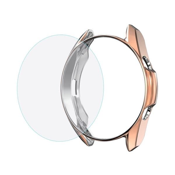 HAT-PRINCE Samsung Galaxy Watch 3 (41mm) tempered glass + durable frame - Gold Guld