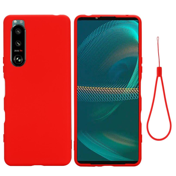 Matte Liquid Sony Xperia 5 III silikone cover - Rød Red