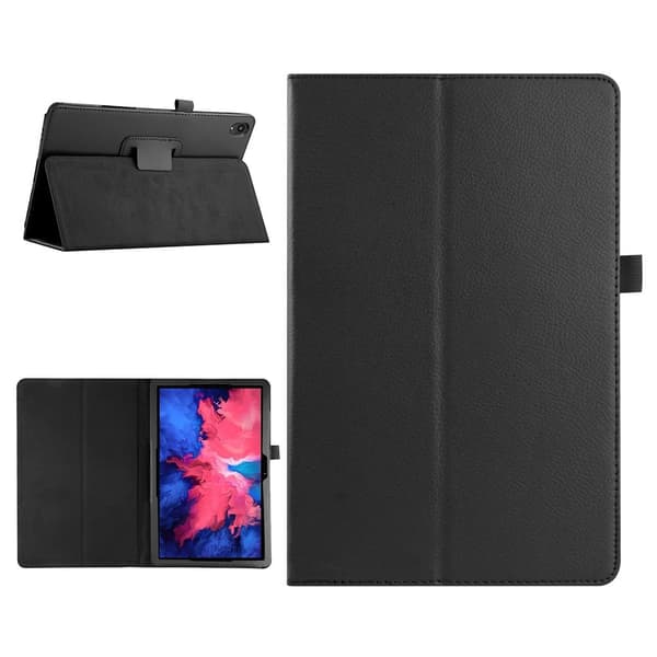 Lenovo Tab P11 litchi-tekstur læderetui - Sort Black