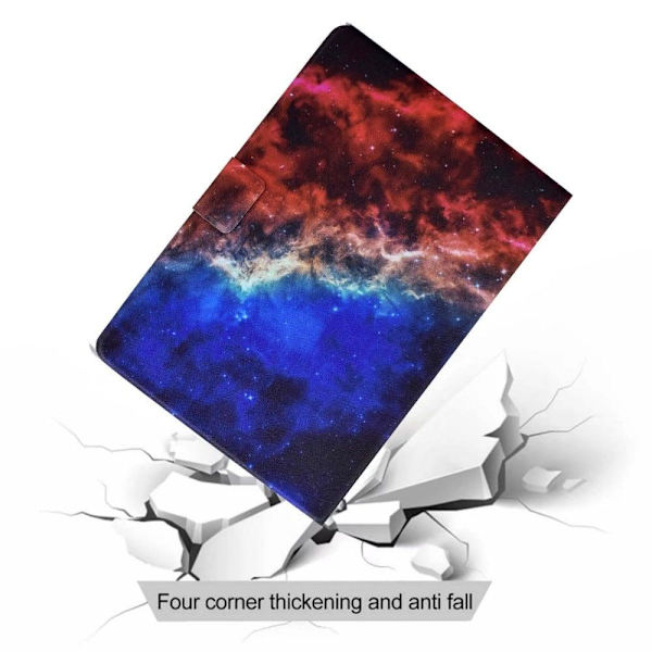 Amazon Fire 7 (2022) viileä kuvio nahkakotelo - Tähtiyö Multicolor
