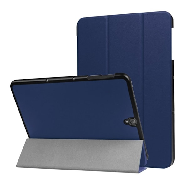 Samsung Galaxy Tab S3 Tri-Fold PU Lær Flip Etui - Mörkblå Blue