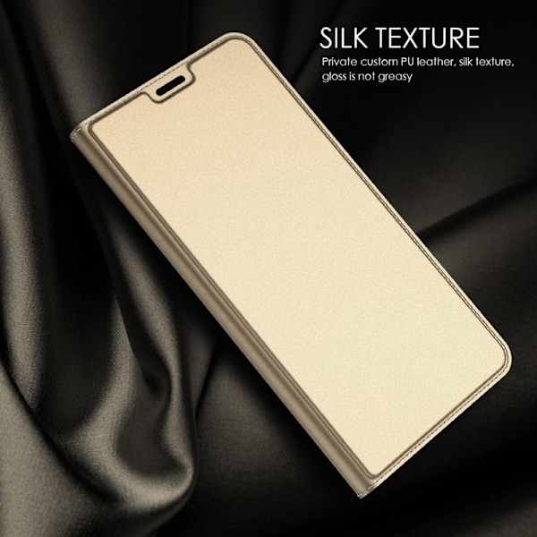 Sileä ja ohut premium-PU-nahkakotelo Sony Xperia 10 III Lite / Sony Xperia 10 III - Kulta Gold