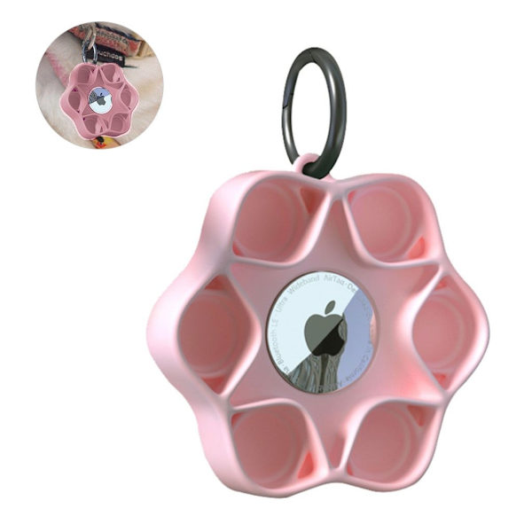 AirTags silikonskydd för pressbubblor - Rosa Rosa