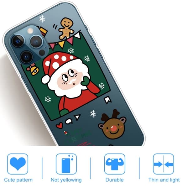Juleveske til iPhone 14 Pro - Nissefoto Red