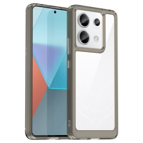 Xiaomi Redmi Note 13 Pro 5G  / Xiaomi Poco X6 smart telefonskal i akryl - Transparent Grå Silvergrå
