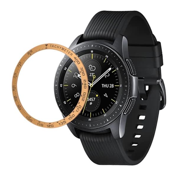 Samsung Galaxy Watch (46 mm) aluminiumlegering med stylingram - Guld Guld