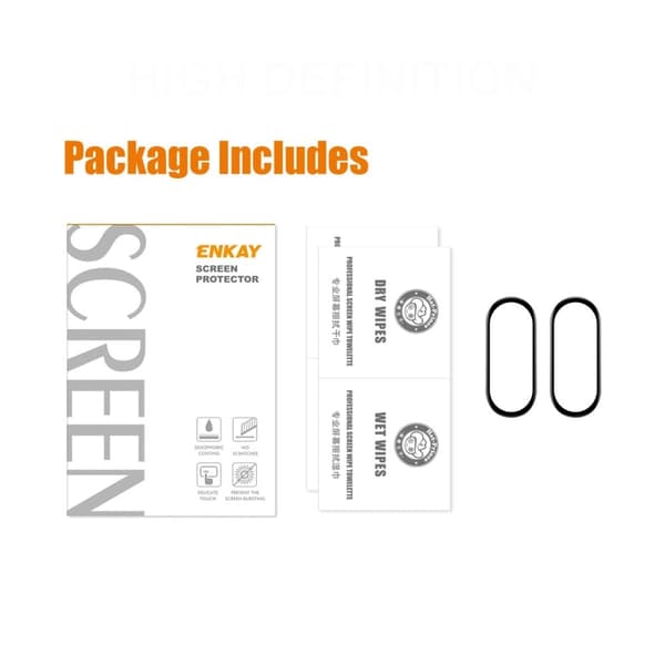 2Pcs ENKAY Xiaomi Mi Band 7 curved ultra clear screen protector Transparent