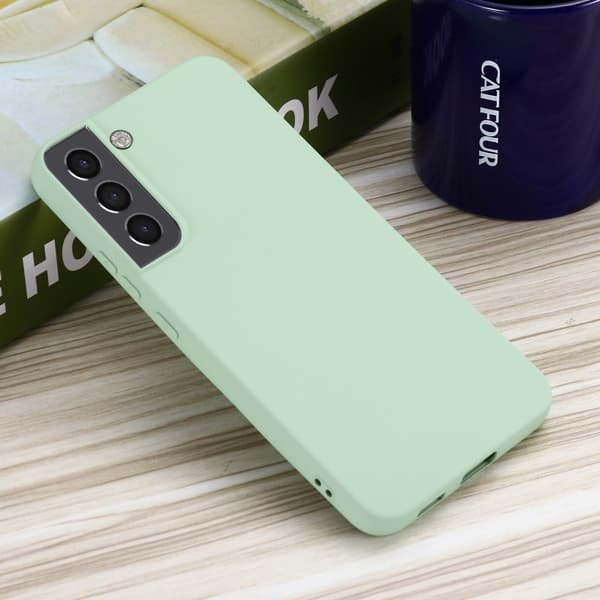 Matt flytende silikondeksel for Samsung Galaxy S22 Plus - Grønn Green