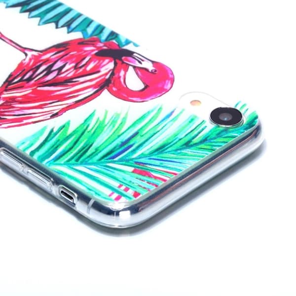iPhone Xs Max ultratyndt mønstret soft case - Flamingo Multicolor