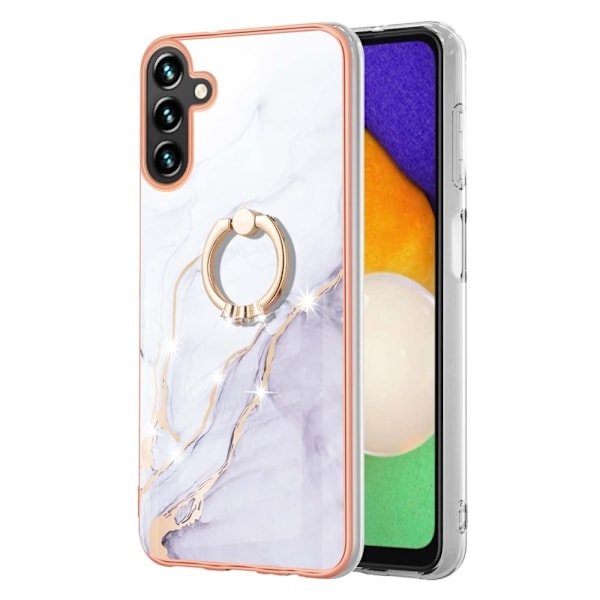 Marmormotiv Samsung Galaxy A13 5G skal - Vit Marmor Dimma Vit