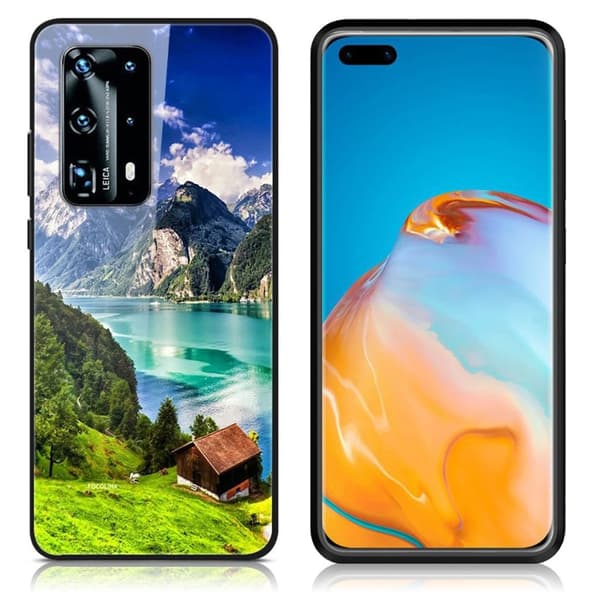 Fantasy Huawei P40 Pro cover - Grønt Bakke Sommerhus Multicolor