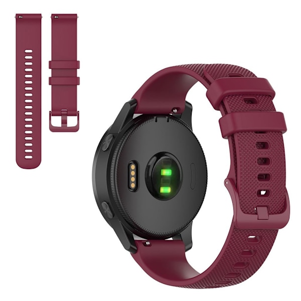 Garmin Venu 2 / Vivoactive 4 simple solid color watch band - Wine Red Röd