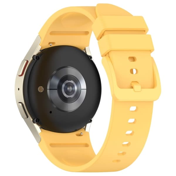 20mm Samsung Galaxy Watch 6 / 6 Classic / 4 / 4 Classic silikonerem - Gul Yellow