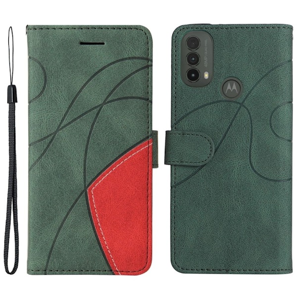 Tekstureret Læder Etui med Strop TilMotorola Moto E30 / E40 / E20 - Grøn Green