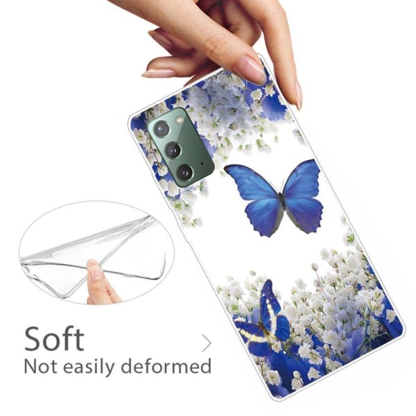 Deco Samsung Galaxy Note 20 case - Blue Butterflies Blue