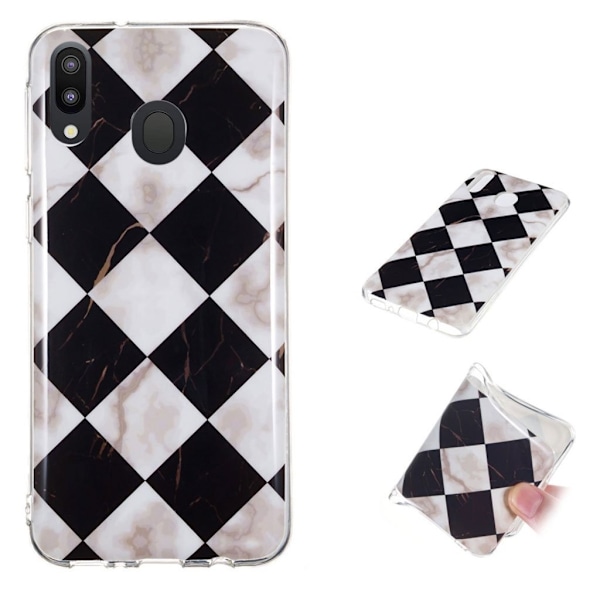 Marble Samsung Galaxy M20 kuoret - Timantti Musta Black