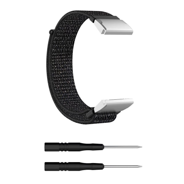 Garmin Fenix 6X / Fenix 5X / Fenix 3 nylon loop Urrem - Sort Black
