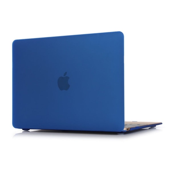 Ancker Macbook 12-inch (2015) Retina Display Nahkakotelo Korttitaskuilla - Matta Tummansininen Blue