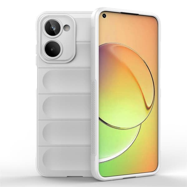 Blødt grebsformet cover til Realme 10 4G - Hvid White