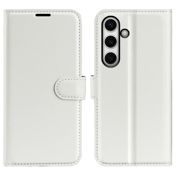 Klassisk Samsung Galaxy S24 FE flip etui - Hvid White