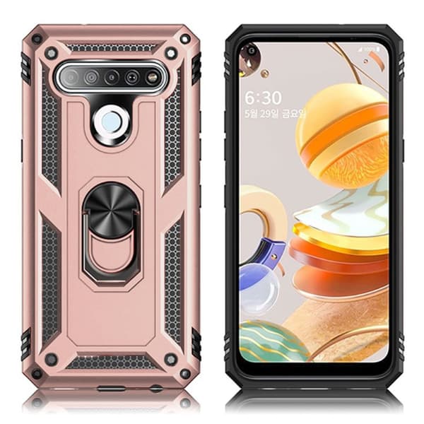 Bofink Combat LG K61 etui - rødguld Pink