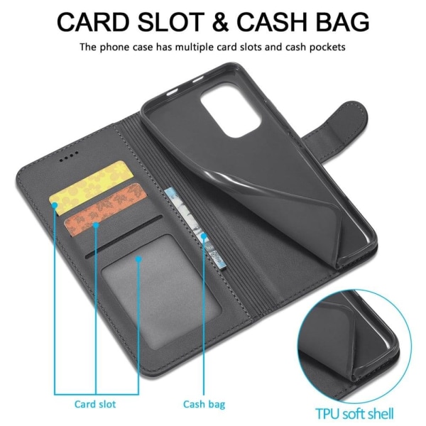 LC.IMEEKE Xiaomi Redmi Note 11E / 11 Prime 5g / M4 5g Flip Etui - Sort Black
