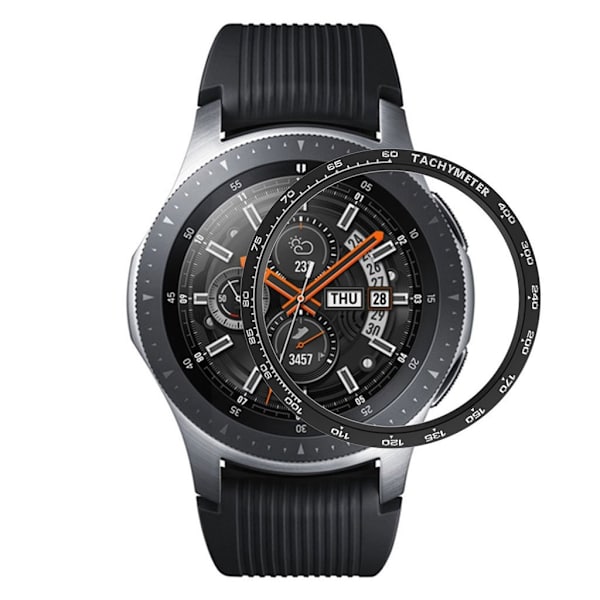 Samsung Galaxy Watch (46mm) holdbar rustfrit stål bezel - Sort Black