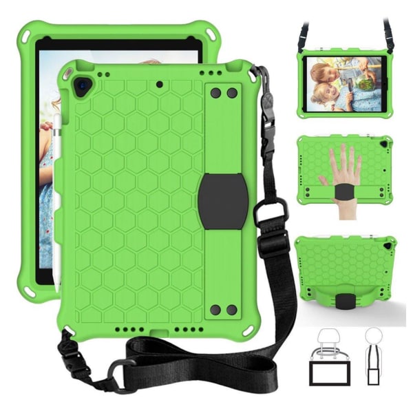 iPad 10.2 (2019) honeycomb EVA hybrid etui - Grøn Green
